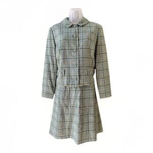 Vintage Pendleton Skirt Suit 100% Wool Women's Size 14 (Modern 8-10) Plaid